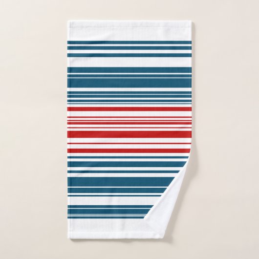 Red Blue Stripes Handtuch (Handtuch)