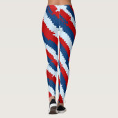 Red Blue Stripes Leggings (Rückseite)