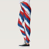 Red Blue Stripes Leggings (Links)
