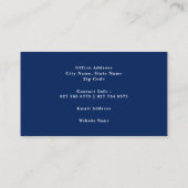 Red Blue Stripes Politische Kampagne Business Card Visitenkarte (Rückseite)