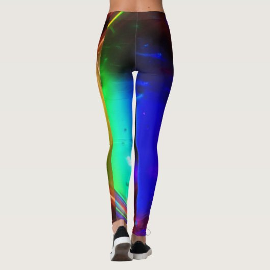 Red Blue Strobe Light Leggings (Rückseite)