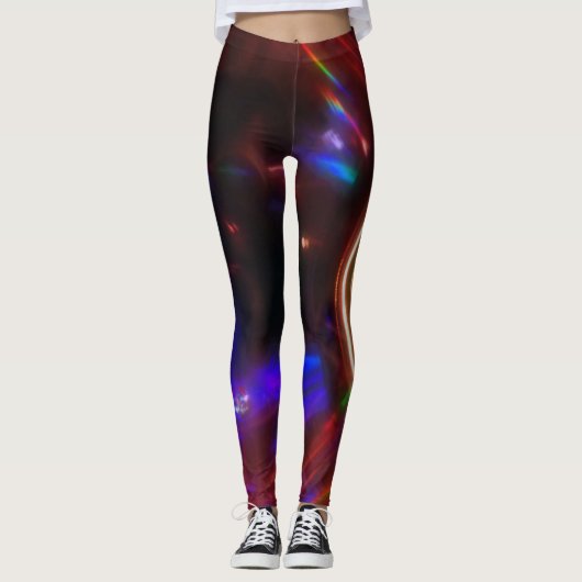 Red Blue Strobe Light Leggings (Vorderseite)