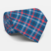 Red Blue Tartan Kariert Buffalo Kariert Classic Me Krawatte (Gerollt)