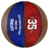 Red Blue Team Namen Ballers Ende der Saison Gesche Basketball (Vertikal)