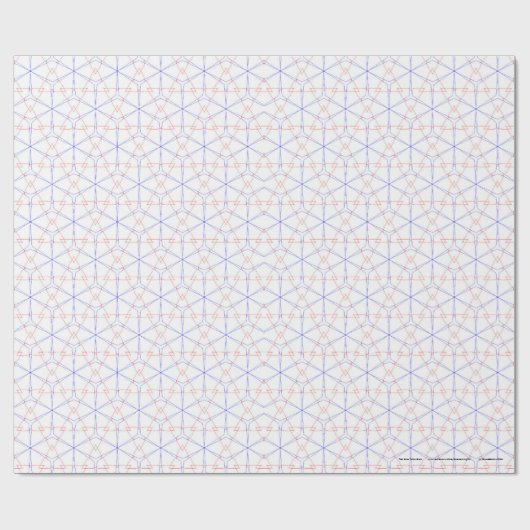 Red Blue Tulip Buds Geschenkpapier (Flach)