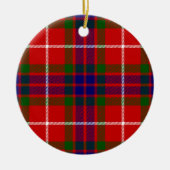 Red Blue und Green Clan Fraser Tartan Keramikornament (Vorne)