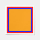 Red Blue und Orange Paper Napkins Serviette (Vorderseite)