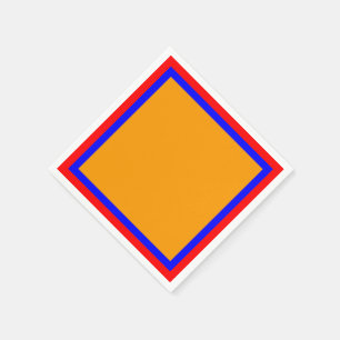 Red Blue und Orange Paper Napkins Serviette