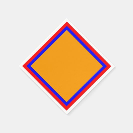 Red Blue und Orange Paper Napkins Serviette (Ecke)