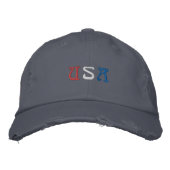 Red & Blue USA "I wirklich do Care" erschüttert Bestickte Baseballkappe (Vorderseite)
