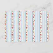 Red & Blue Vintage Floral Books for Baby Insert (Rückseite)