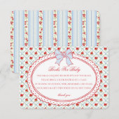 Red & Blue Vintage Floral Books for Baby Insert (Vorne/Hinten)