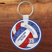 Red Blue Volleyball Schlüsselanhänger w Schulmanns (Vorderseite)