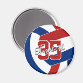 Red Blue Volleyball Team Party Geschenke unter 10 Magnet (Vorderseite/Rückseite)