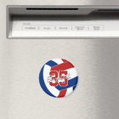 Red Blue Volleyball Team Party Geschenke unter 10 Magnet (In Situ (Geschirrspüler))