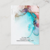 Red Blue Wcolor Gold Earring Display Card Visitenkarte (Rückseite)