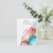Red Blue Wcolor Gold Earring Display Card Visitenkarte (Stehend Vorderseite)
