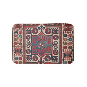 Red Blue Western Santa Fe Cowboy Verziert Badematte