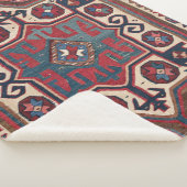 Red Blue Western Santa Fe Cowboy Verziert Sherpadecke (3/4)