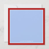 Red Blue Whale Baby Boy Dusche Einladung (Rückseite)