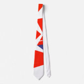 Red Blue White Abstrakt Art Krawatte (Vorderseite)