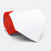 Red Blue White Abstrakt Art Krawatte (Gerollt)