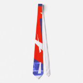 Red Blue White Abstrakt Art Krawatte (Vorderseite)
