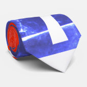 Red Blue White Abstrakt Art Krawatte (Gerollt)