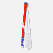 Red Blue White Abstrakt Art Krawatte (Rückseite)
