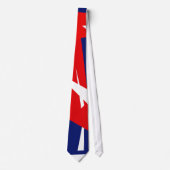 Red Blue White Abstrakt Art Krawatte (Vorderseite)