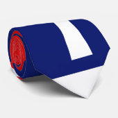 Red Blue White Abstrakt Art Krawatte (Gerollt)