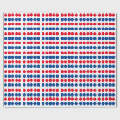 Red Blue White Custom Colors Patriotische Muster Geschenkpapier (Flach)