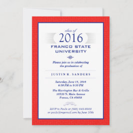 Red Blue & White Party - Einladung