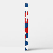 Red Blue White Pattern Case-Mate iPhone Hülle (Rückseite / Links)