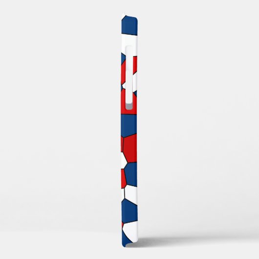 Red Blue White Pattern Case-Mate iPhone Hülle (Rückseite / Links)