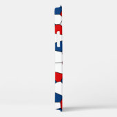 Red Blue White Pattern Case-Mate iPhone Hülle (Rückseite / Rechts)