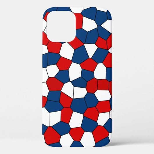 Red Blue White Pattern Case-Mate iPhone Hülle (Rückseite)