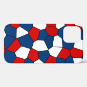 Red Blue White Pattern Case-Mate iPhone Hülle (Rückseite (Horizontal))