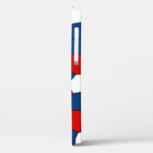 Red Blue White Pattern Case-Mate iPhone Hülle (Rückseite / Links)