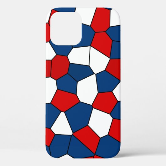 Red Blue White Pattern Case-Mate iPhone Hülle (Rückseite)