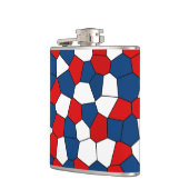 Red Blue White Pattern Flachmann (Links)