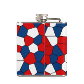 Red Blue White Pattern Flachmann (Rückseite)