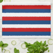Red Blue White Pattern Handtuch (Gefaltet)