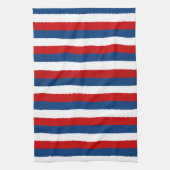 Red Blue White Pattern Handtuch (Vertikal)