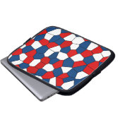 Red Blue White Pattern Laptopschutzhülle (Vorne Knopf)