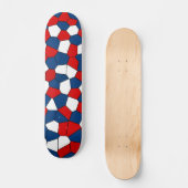 Red Blue White Pattern Skateboard (Vorderseite)