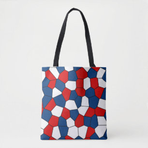 Red Blue White Pattern Tasche