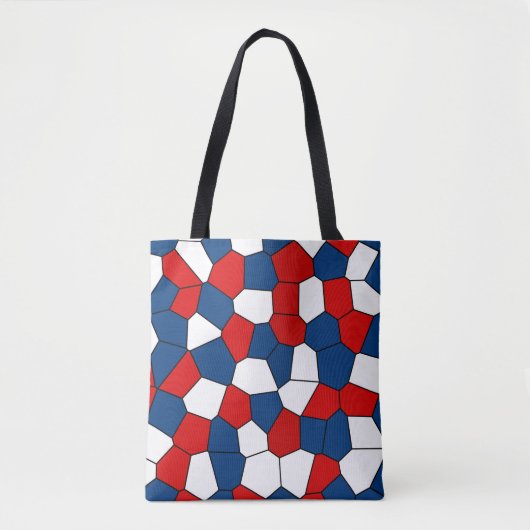 Red Blue White Pattern Tasche (Vorderseite)
