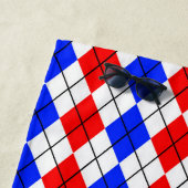Red Blue White Raute Diamond Muster Design Strandtuch (Beispiel)