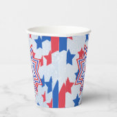 Red, Blue, White Star American Slogan Pappbecher (Rechts)